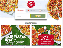 Tablet Screenshot of pizzahut.co.uk